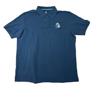 Disney Parks Mickey Mouse Blue Short Sleeve Pique Polo Shirt Mens XL